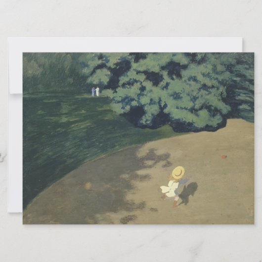 赤いランニングボールの後の少女の少女（幼少期） カード (正面)