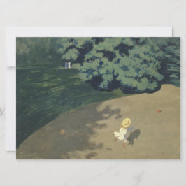 赤いランニングボールの後の少女の少女（幼少期） カード