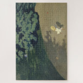 赤いランニングボールの後の少女の少女（幼少期） ジグソーパズル (縦)