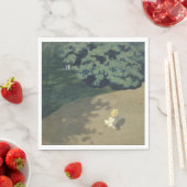 赤いランニングボールの後の少女の少女(幼少期) スタンダードランチョンナプキン (インサイチュ)