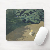 赤いランニングボールの後の少女の少女(幼少期) マウスパッド (マウス)