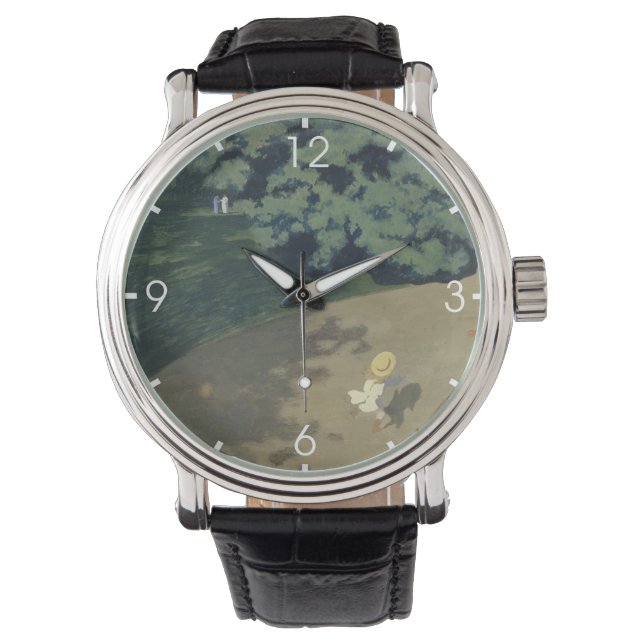 赤いランニングボールの後の少女の少女（幼少期） 腕時計 (正面)