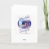 赤いランプおよび花が付いているDiwaliの挨拶状 カード (裏面)