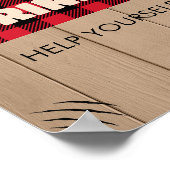 赤いラ素朴イドLumberjack赤ちゃんシャワードリンク ポスター (角)