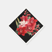 赤いラ赤と白ン結婚ズ スタンダードカクテルナプキン (角)