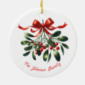 赤いリエレガントボン付き水色ミスタトウ セラミックオーナメント (裏面)