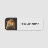 赤いリス動物の名前タグをカスタマイズする 名札 (正面)