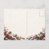 赤いリス クリスマス 雪の森 (裏面)