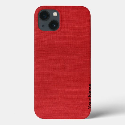赤いリネンのテクスチャー写真 Case-Mate iPhoneケース (裏面)