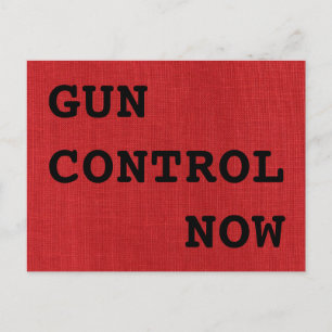 赤いリネンのテクスチャ写真にGun Controlを追加 ポストカード
