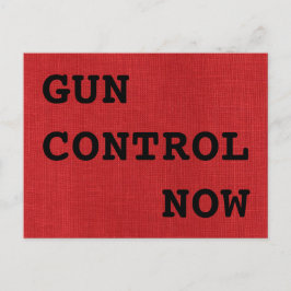 赤いリネンのテクスチャ写真にGun Controlを追加 ポストカード