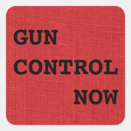 赤いリネンの写真で銃の制御を今 スクエアシール