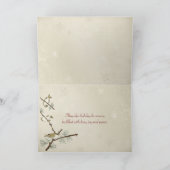 赤いリネンエレガントの聖降誕祭お目出とう カード (内部)