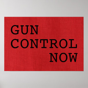 赤いリネン写真の抗議の印の今銃砲規制 ポスター