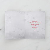 赤いリボンが付いたホリデーシーズンのギフトバッグ カード (内部)