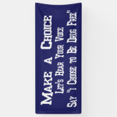 赤いリボンが学校選びのバナー 横断幕 (縦)