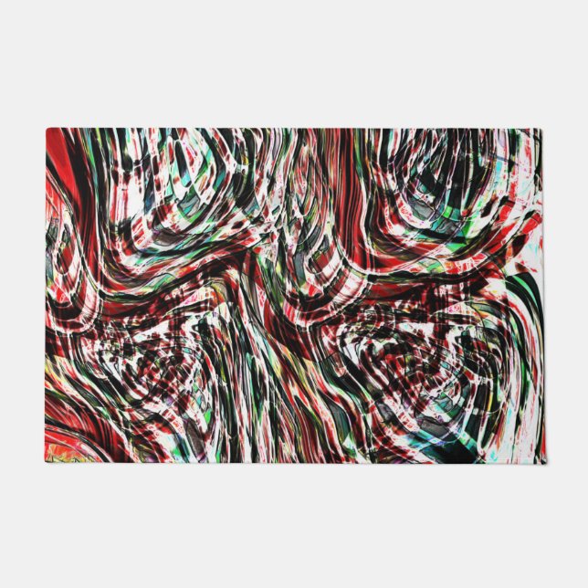 赤いリボンとシアンの戦争 ドアマット (正面)