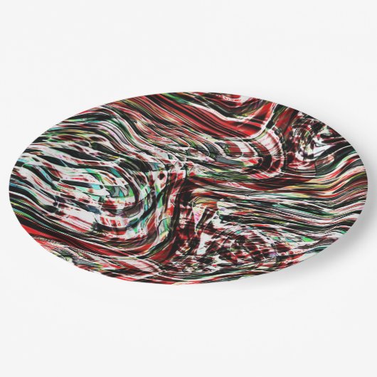 赤いリボンとシアンの戦争 ペーパープレート (アングル)