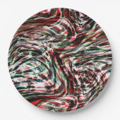 赤いリボンとシアンの戦争 ペーパープレート (正面)