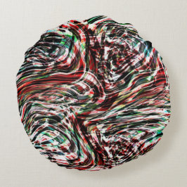 赤いリボンとシアンの戦争 ラウンドクッション