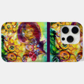 赤いリボンとヒマワリの付いた猫 Case-Mate iPhoneケース (裏面 (横))