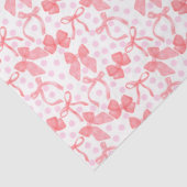 赤いリボンとピンクのドット 薄葉紙 (詳細)