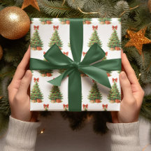 赤いリボンとプレゼントのエレガントなクリスマスツリー - 
