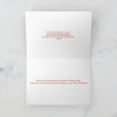 赤いリボンと結ばれる包装紙のパッケージ シーズンカード (内部)