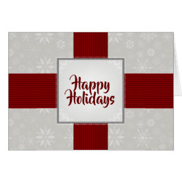 赤いリボンと雪の結晶ギフト