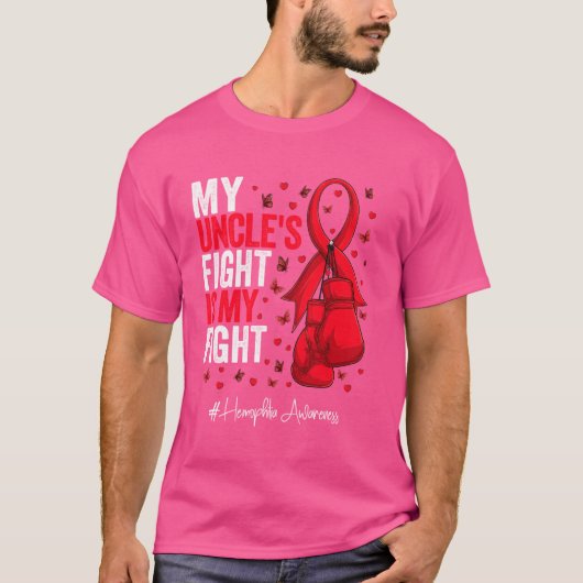 赤いリボンのおじさん 血友病啓発 Tシャツ (正面)