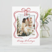 赤いリボンのイラスト写真 シーズンカード (スタンド正面)