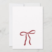 赤いリボンのウェディング セーブザデート (裏面)