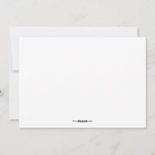 赤いリボンのクリスマスを飾るジンジャーキャット シーズンカード (裏面)