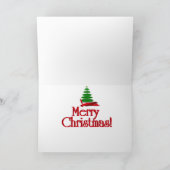 赤いリボンのクリスマスツリー シーズンカード (内部)