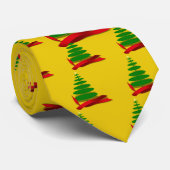 赤いリボンのクリスマスツリー ネクタイ (ロール)