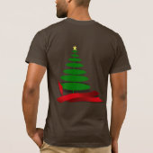 赤いリボンのクリスマスツリー Tシャツ (裏面)
