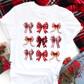 赤いリボンのコケットクリスマス トライブレンドTシャツ