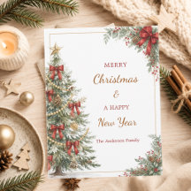 赤いリボンのツリー クリスマス 新年