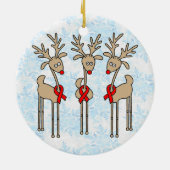赤いリボンのトナカイ-エイズ及びHIV セラミックオーナメント (裏面)