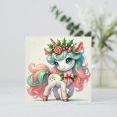 赤いリボンのユニコーン キャンディーケーン付き シーズンカード (スタンド正面)