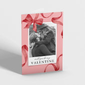 赤いリボンの写真を私のバレンタインに カード