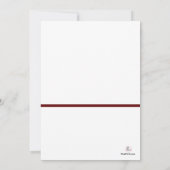 赤いリボンの卒業生の写真の発表 案内状 (裏面)