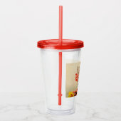 赤いリボンの子猫 アクリルタンブラー (右)