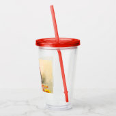 赤いリボンの子猫 アクリルタンブラー (左)