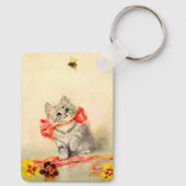 赤いリボンの子猫 キーホルダー (裏面)