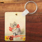 赤いリボンの子猫 キーホルダー (裏面)