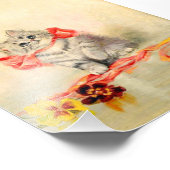 赤いリボンの子猫 フォトプリント            (角)