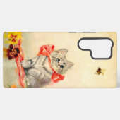 赤いリボンの子猫 SAMSUNG GALAXYケース (裏面横)