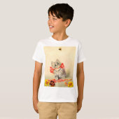 赤いリボンの子猫 Tシャツ (正面フル)