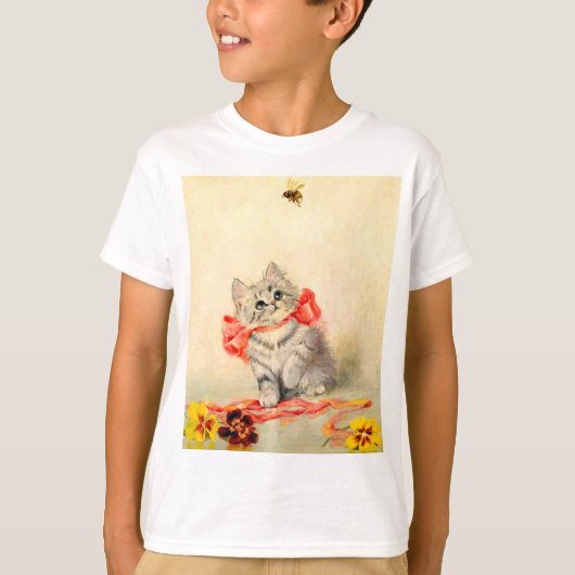 赤いリボンの子猫 Tシャツ (正面)
